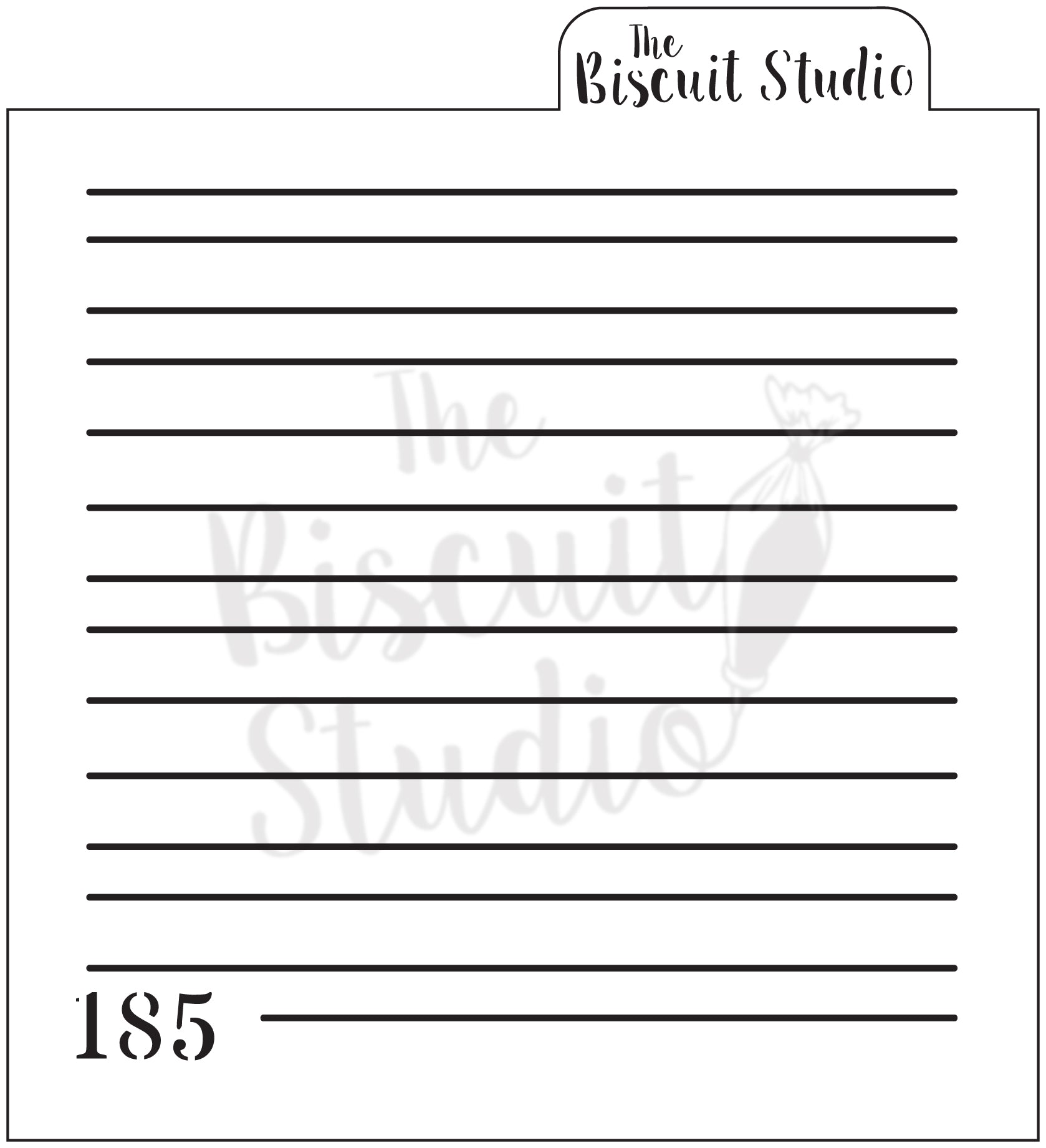 Paper lines & writing cookie stencil (2 set)