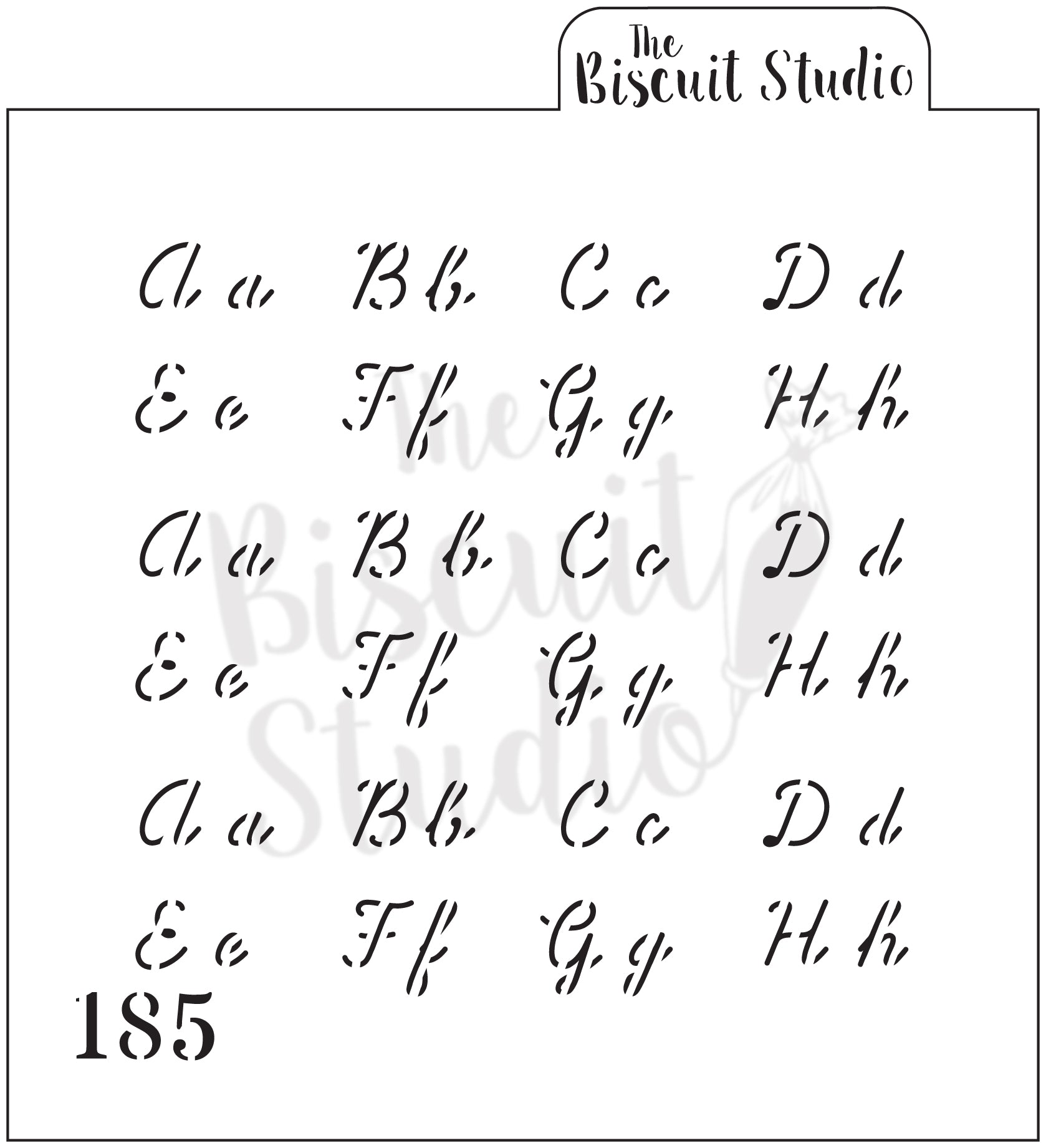 Paper lines & writing cookie stencil (2 set)