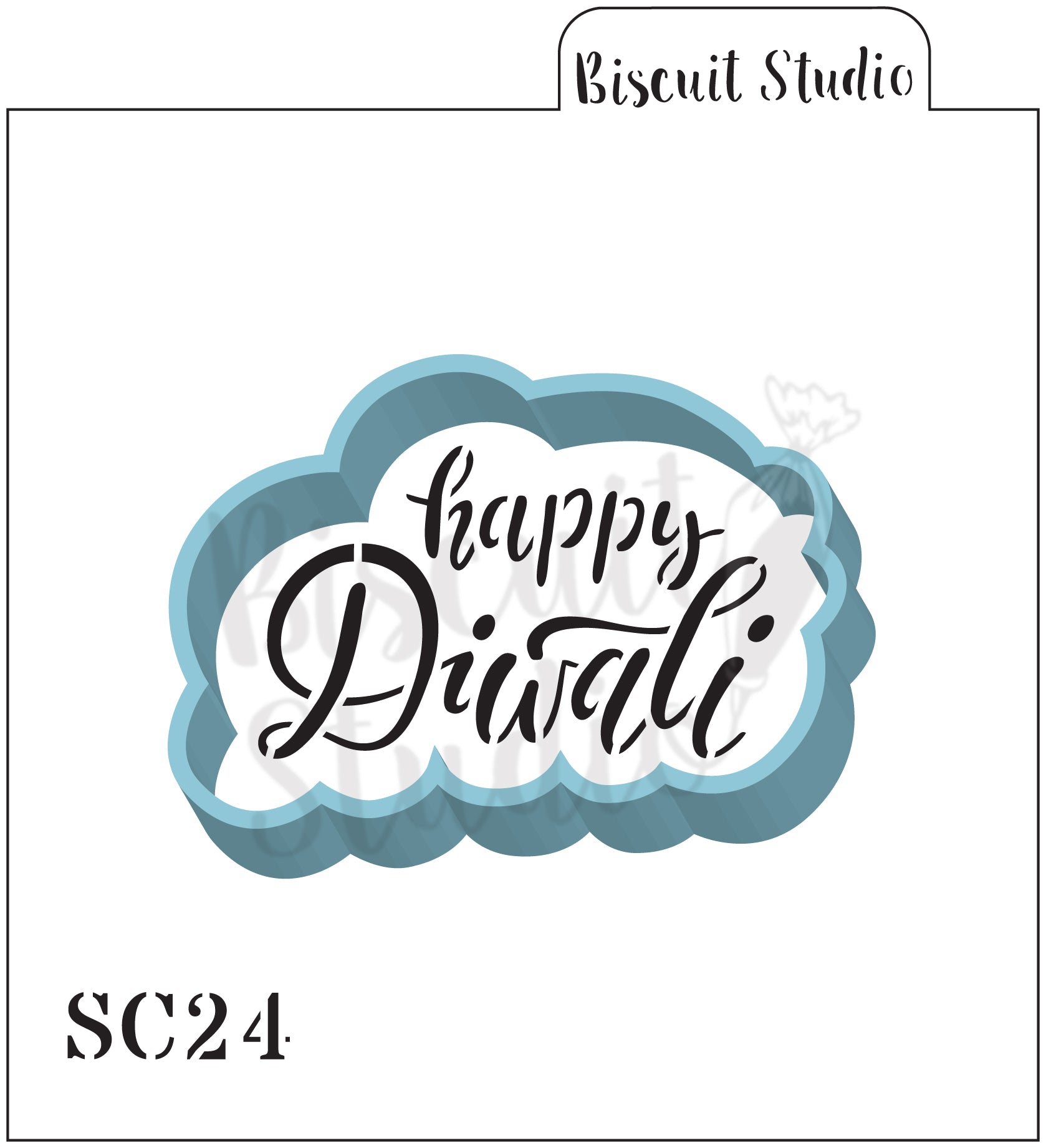 Happy Diwali cookie stencil/cutter set