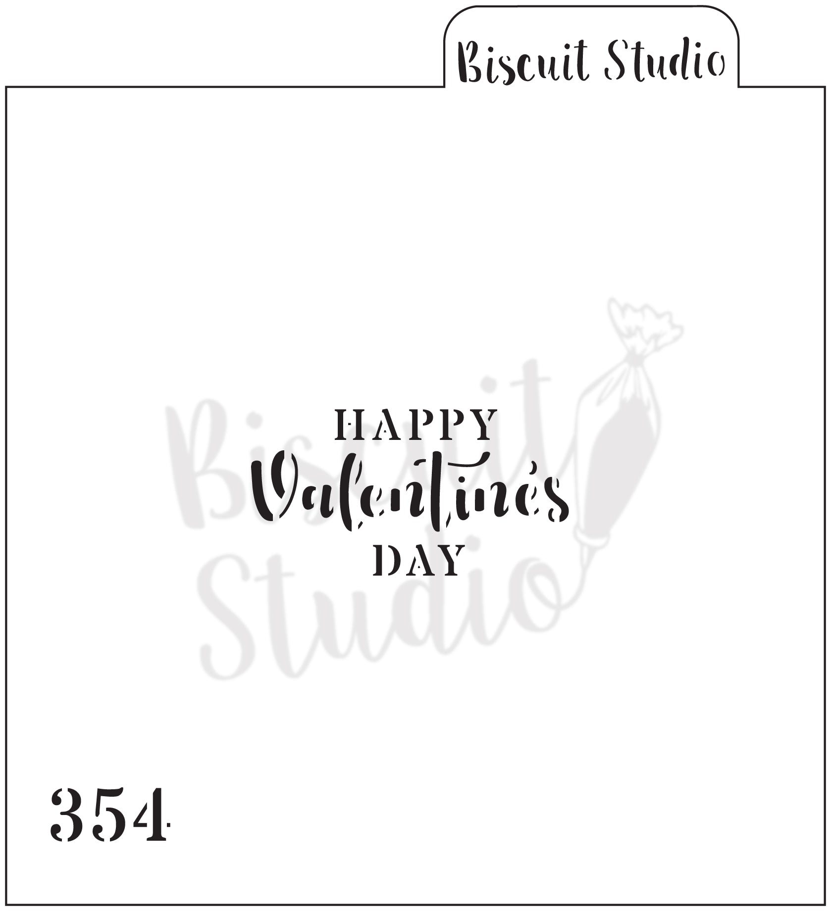 Happy Valentine's Day Cookie Stencil