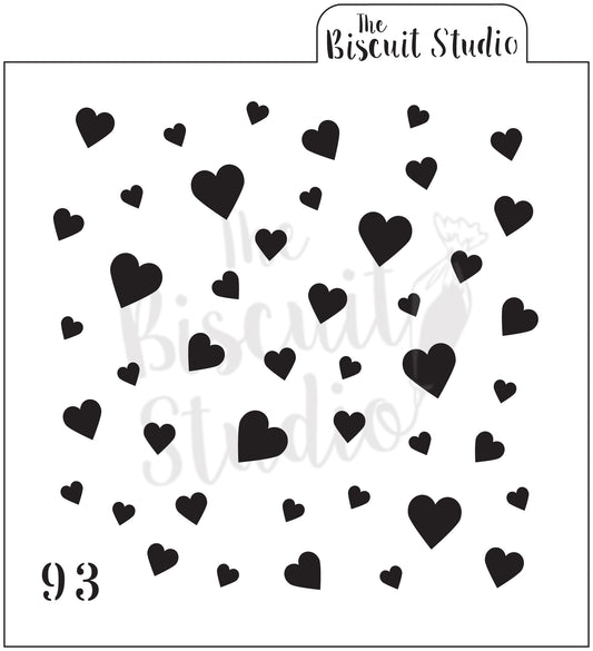 Heart background cookie stencil