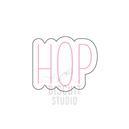 Tall HOP plaque Cookie Cutter
