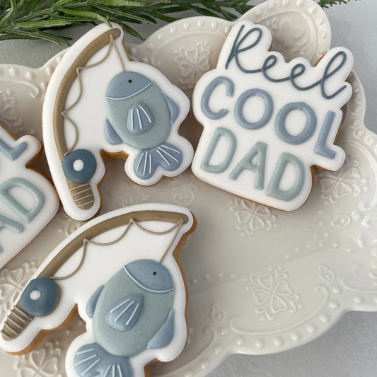 'Reel' cool dad & fishing rod Cookie Cutter set
