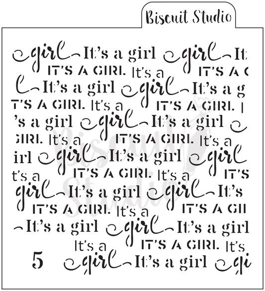 *It's a girl background cookie stencil