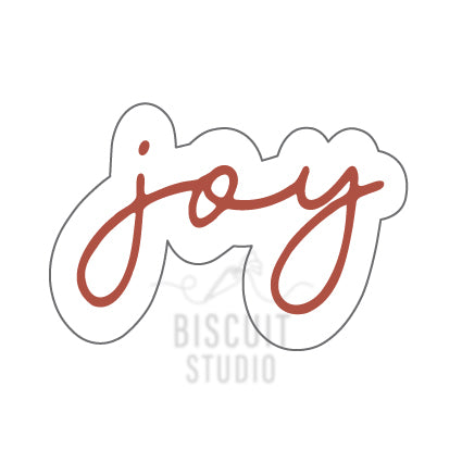 Joy Cookie Cutter designed by Biscuit Studio, perfect for the festive season.