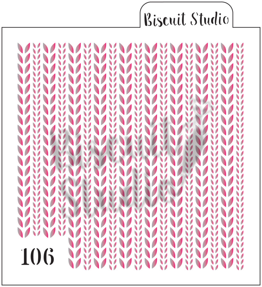 Knitted texture cookie stencil
