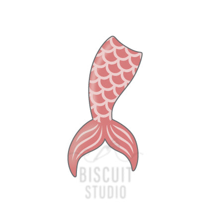 Mermaid tail cookie cutter