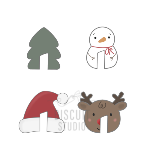 Mini Christmas mug huggers V2 Cookie Cutter Set