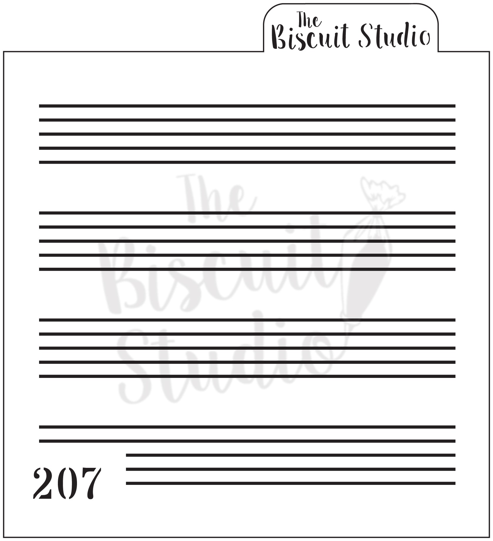 Music lines & notes cookie stencil 2 set