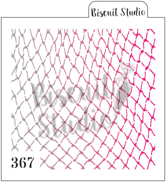 Fishing net background cookie stencil