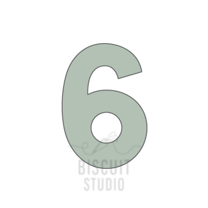 Number 6 Cookie Cutter
