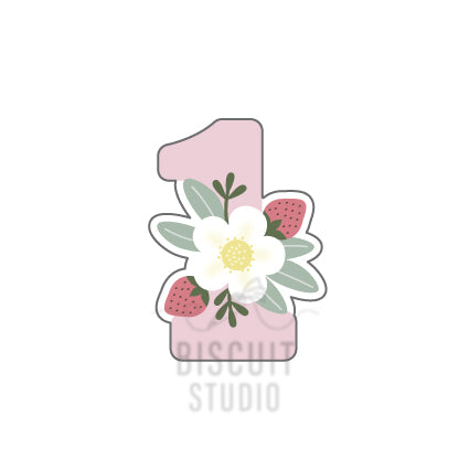 Number One Strawberry Cookie Cutter