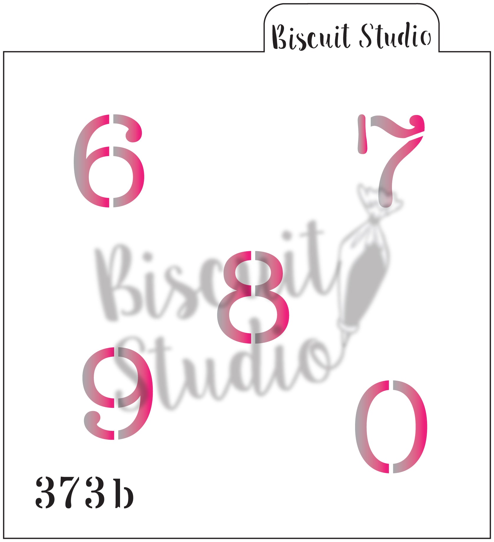 *Number typewriter 0-9 cookie stencil (2 set)