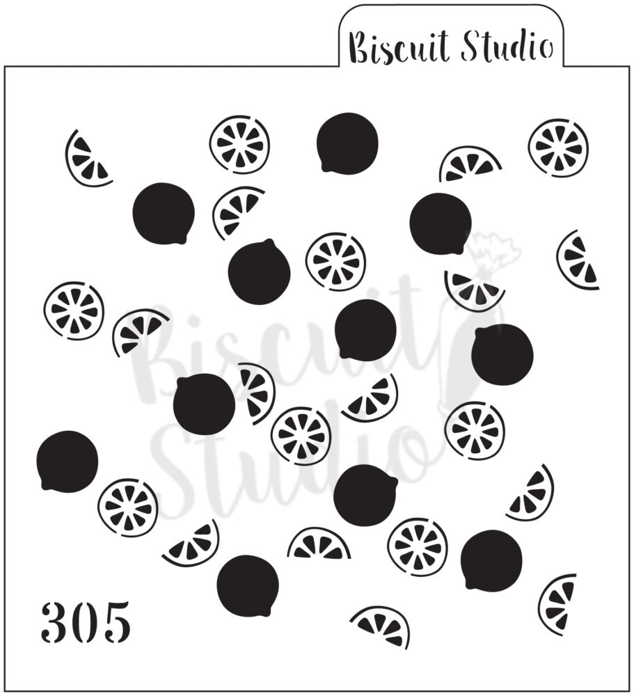 Orange background cookie stencil (2 set)