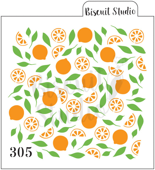 Orange background cookie stencil (2 set)
