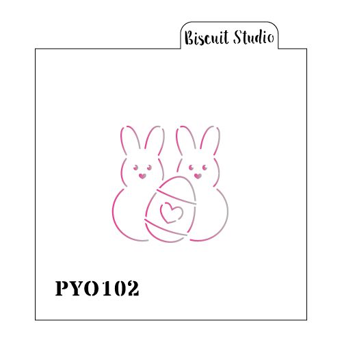 Bunnies PYO cookie stencil