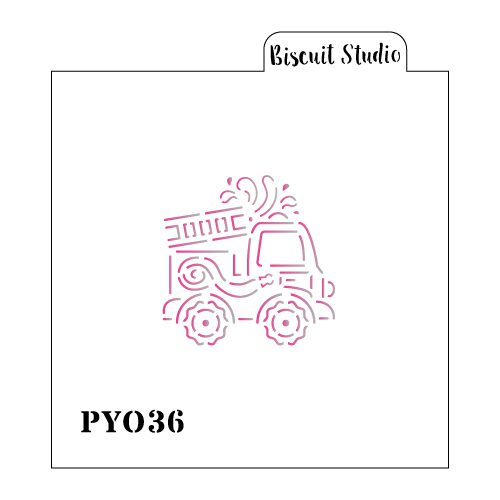 Chubby Fire engine PYO cookie stencil