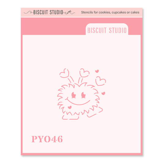 Monster love PYO cookie stencil