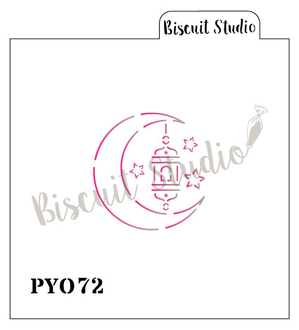 PYO moon & lantern cookie stencil