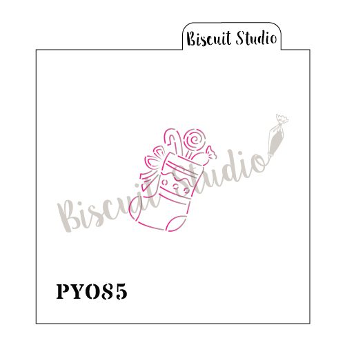 Christmas stocking PYO cookie stencil