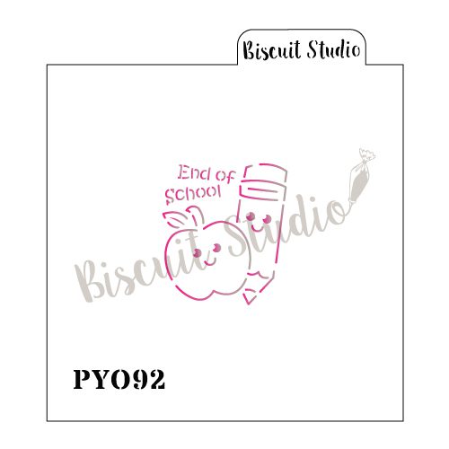 Back to school PYO cookie stencil