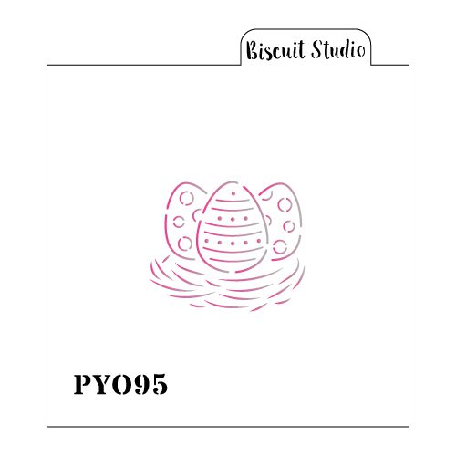 Easter egg nest PYO cookie stencil