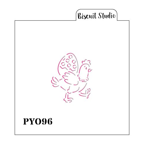 Easter chick running PYO cookie stencil