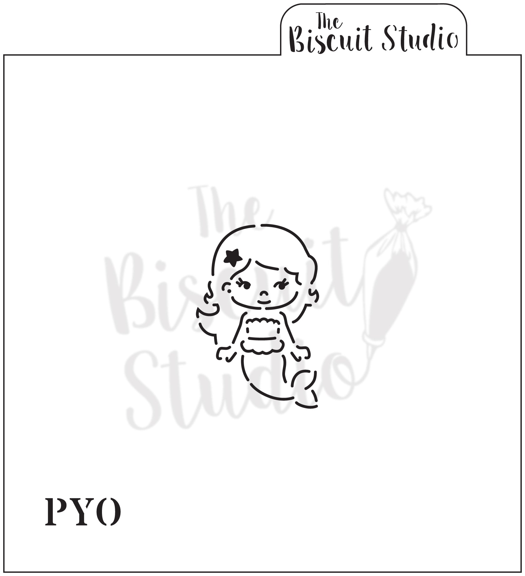 PYO mermaid cookie stencil