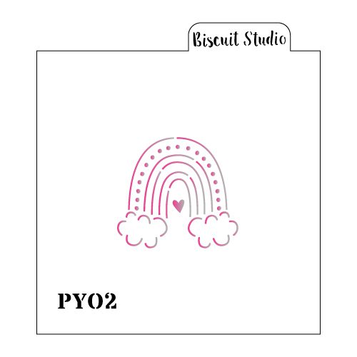 Boho rainbow PYO cookie stencil