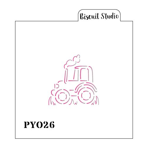 Tractor PYO cookie stencil