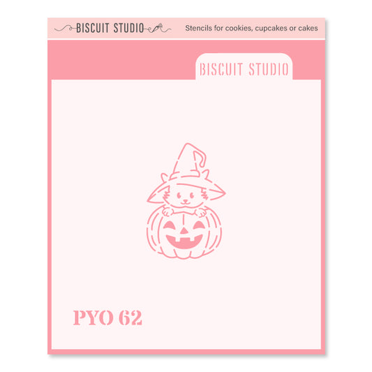 PYO Pumpkin with cat cookie stencil
