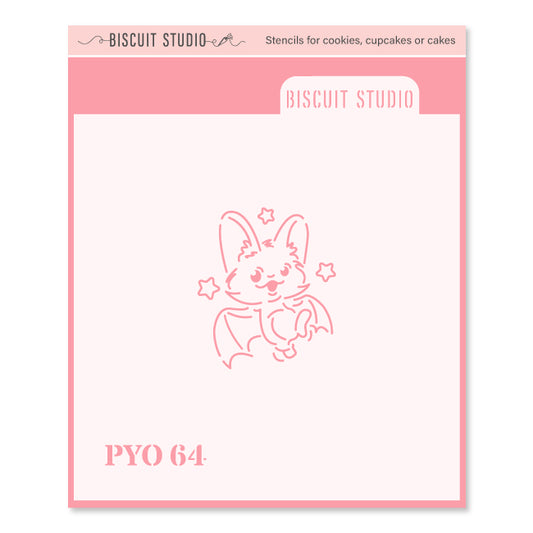 PYO cute bat cookie stencil