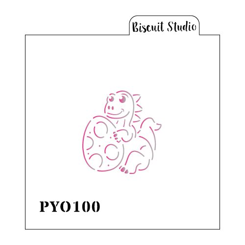 Dinosaur with egg PYO cookie stencil