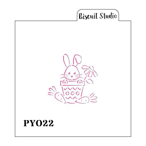 Daisy pot PYO cookie stencil