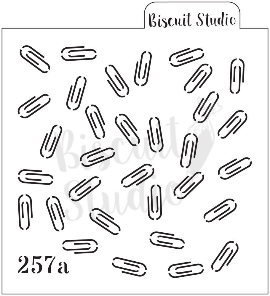 Paperclip background cookie stencils (2 set)