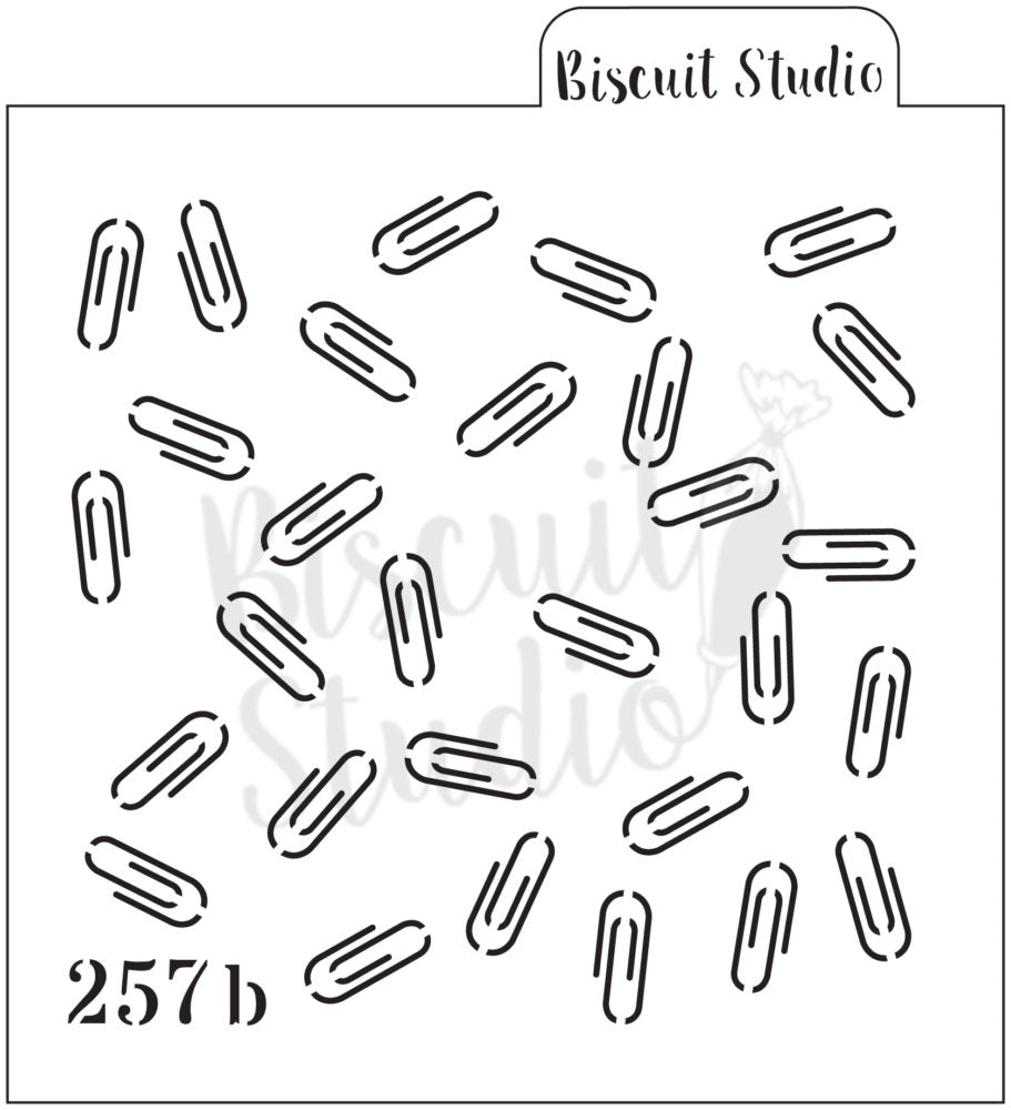 Paperclip background cookie stencils (2 set)