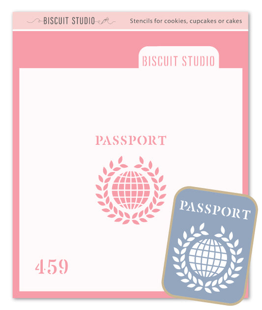 Passport Cookie Stencil