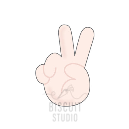 Peace fingers cookie cutter