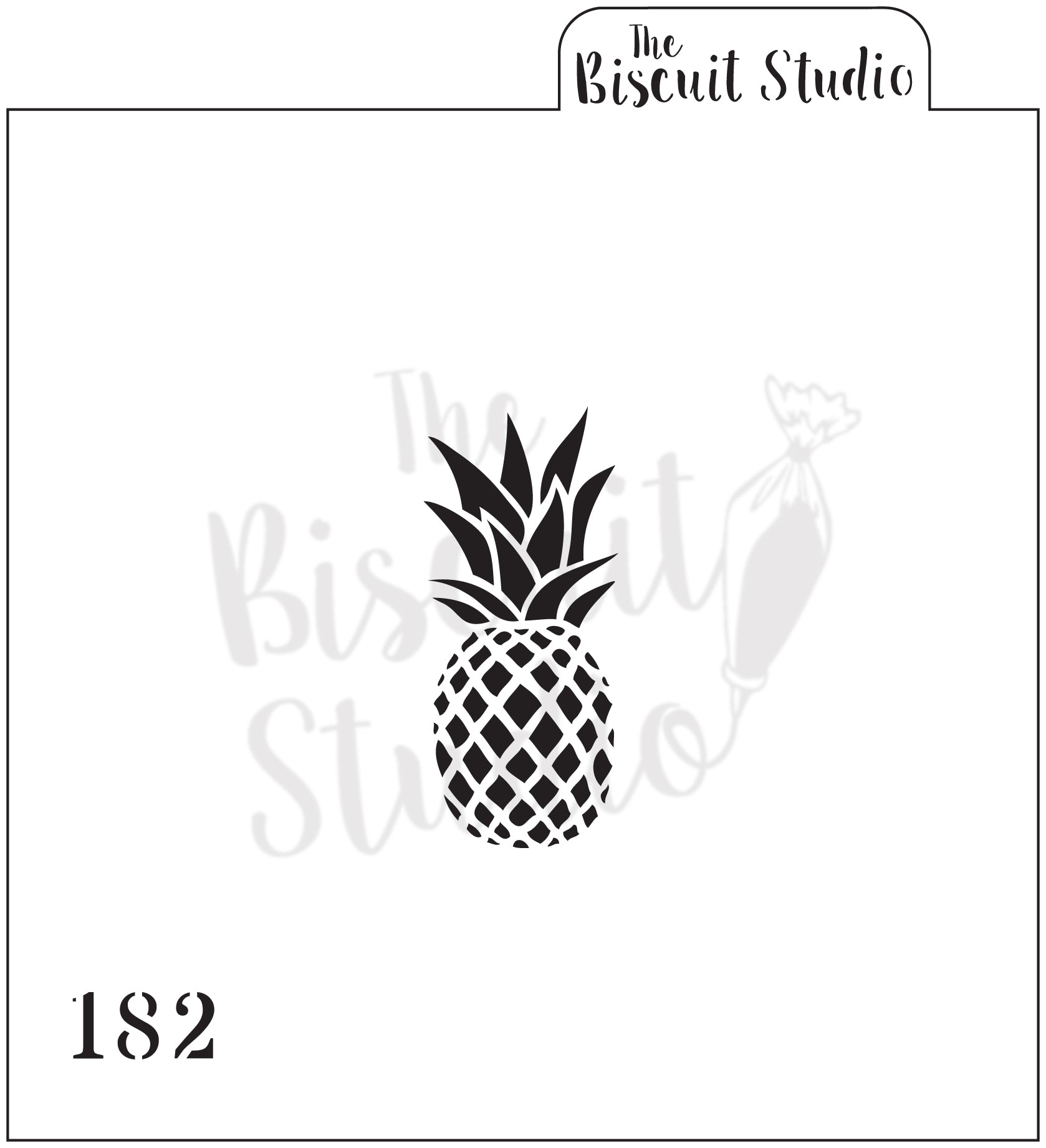 Pineapple cookie stencil