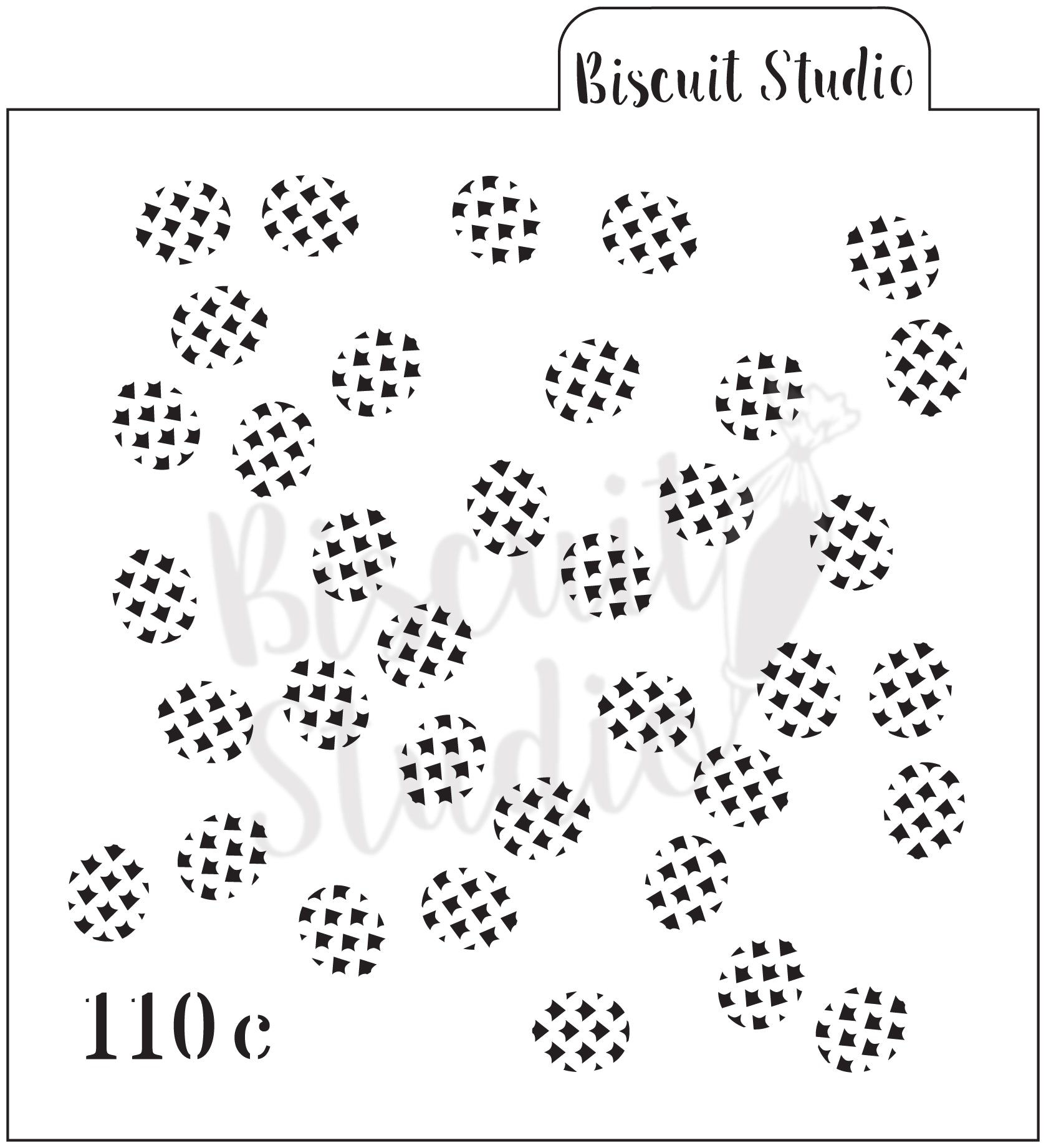 Pineapple background cookie stencil (3 set)
