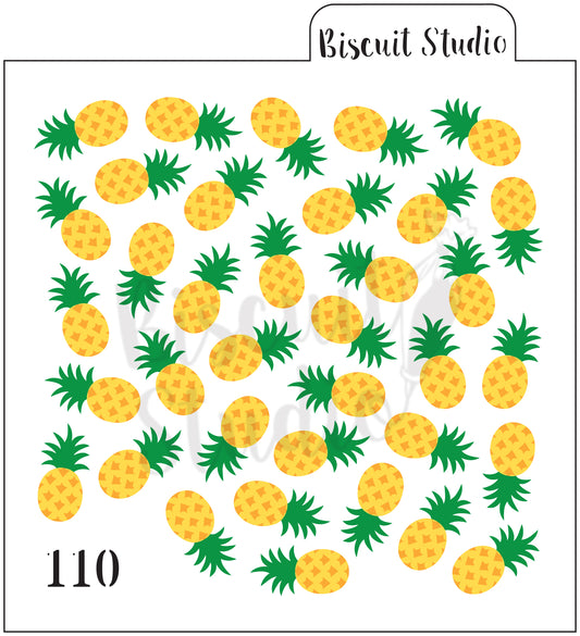 Pineapple background cookie stencil (3 set)