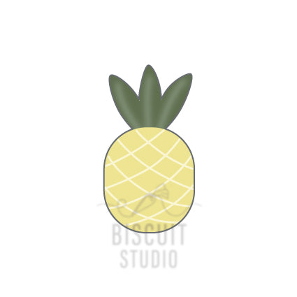 A cookie cutter pineapple design by Biscuit Studio.