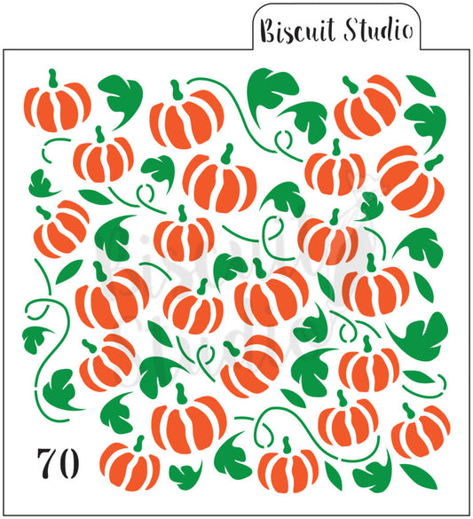 Pumpkins Background cookie stencil 2 set