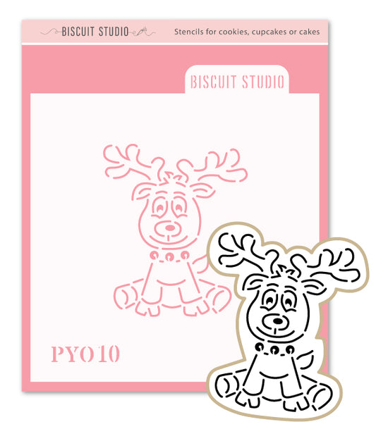 PYO Reindeer cookie stencil