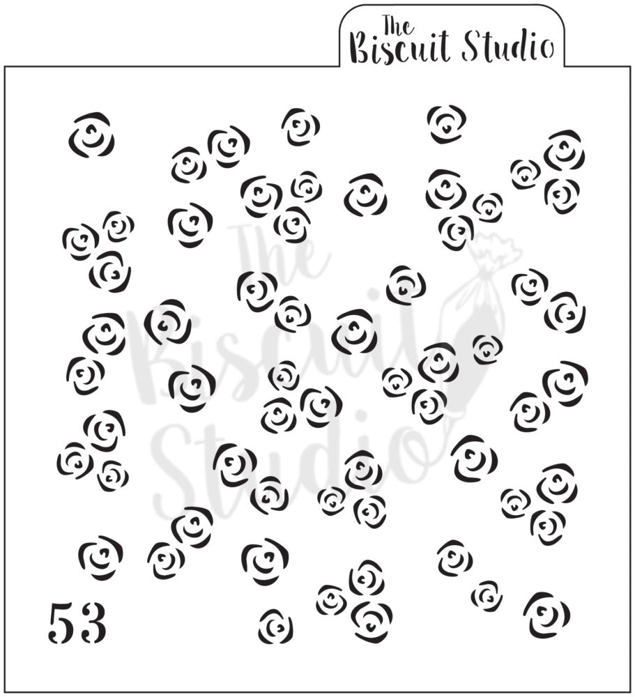 Mixed Rose cookie stencil set (2 stencils)