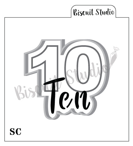 Number ten cutter / stencil set