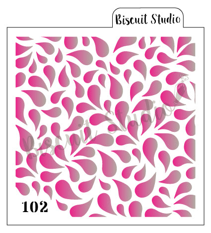 Splash background cookie stencil