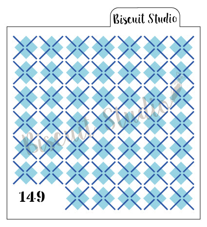 Golf Plaid cookie stencil (set of 2)