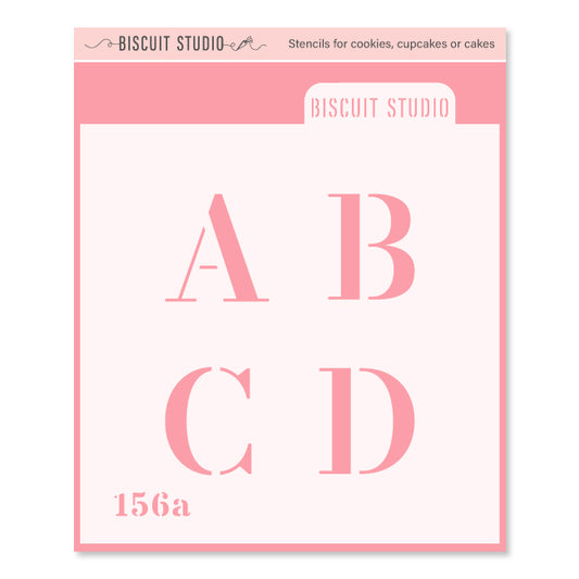 Letters A - D cookie stencil