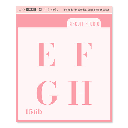 Letters E -H cookie stencil